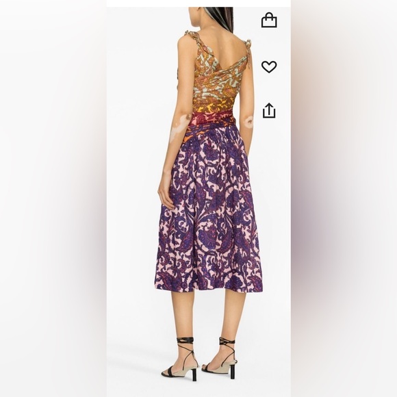 Zimmerman Tiggy Bow Print Midi Dress NWT, US 6 (Zimmerman size 2) - Picture 4 of 6